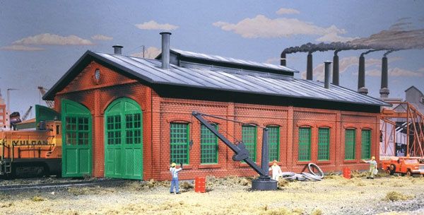 2-Stall Enginehouse -- Kit - 12-3/4 x 7 x 5-1/4&quot;  31.8 x 17.5 x 13.1cm - Holds Locos To 11-5/8&quot; 2