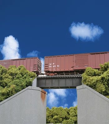 30&#39; Single Track Railroad Deck Girder Bridge -- Low Level Kit - 4-1/8 x 1-3/8 x 1-1/8&quot;  10.4 x 3.4 x 2.8cm