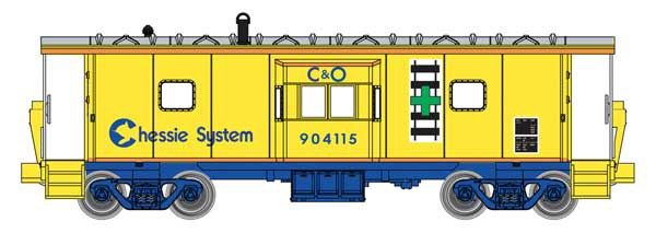 International Bay Window Caboose, Select: Chessie System C&amp;O #904132