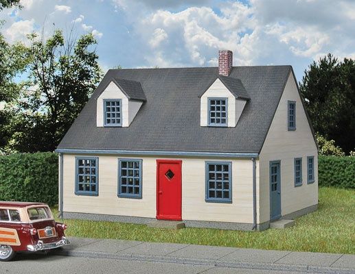 Cape Cod House -- Kit - 4-1/4 x 3-5/8 x 3&quot;  10.7 x 9.2 x 7.6cm
