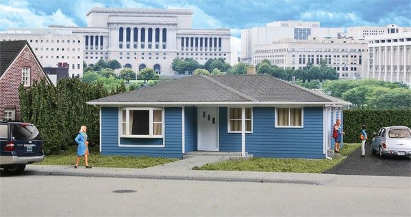 Framed Ranch Tract House -- Kit - 5-1/2 x 4-1/8 x 2-1/4&quot;  13.9 x 10.4 x 5.7cm