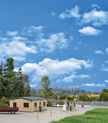 Modern Guard Shack -- Kit - Shack: 4-1/8 x 3 x 1-1/2&quot;; Booth: 1-1/4 x 1-5/8 x 1-1/8&quot;