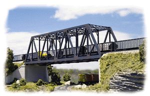 Double-Track Truss Bridge -- Kit - 10 x 2-3/4 x 2-3/4&quot;  25 x 6.8 x 6.8cm