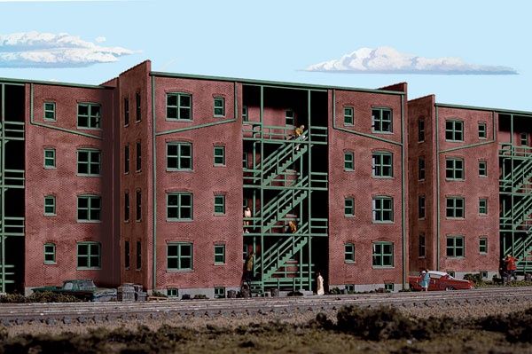 Parkview Terrace Background Building -- Kit - 7-3/4 x 2-3/16 x 6&quot;  19.7 x 5.6 x 15.2cm