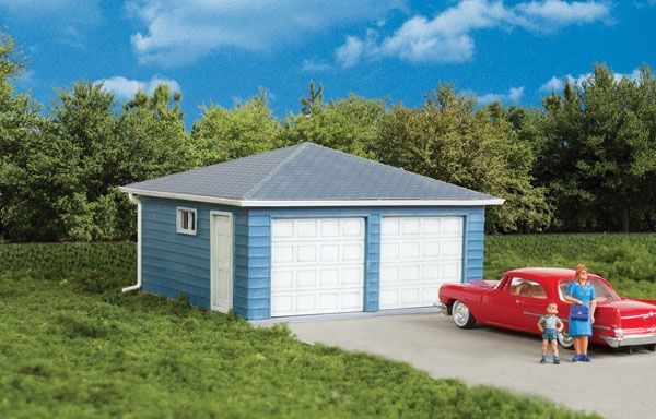 Two-Car Garage -- Kit - 3-1/8 x 3-1/8 x 2&quot;  7.9 x 7.9 x 5cm over eaves