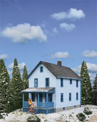 Two-Story Frame House -- Kit - 5 x 2-1/2 x 4-1/16&quot;  12.7 x 6.3 x 10.3cm