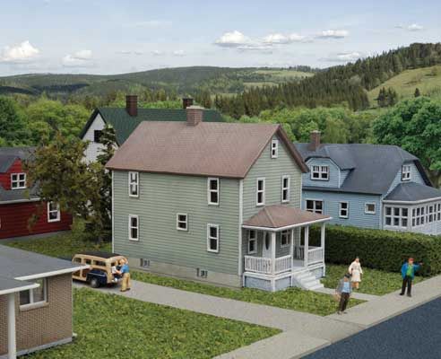 Two-Story Frame House -- Kit - 3-3/8 x 1-1/2 x 2-3/8&quot;   8.6 x 4 x 5.9cm