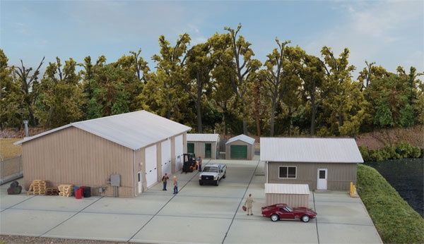 Vehicle Maintenance Facility -- Kit - Set of five buildings