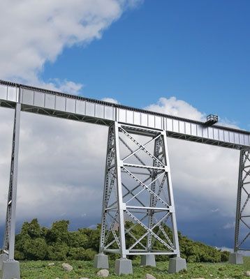 Steel Railroad Bridge Tower -- Kit - 4-7/16 x 4-1/2 x 11&quot;  11.3 x 11.4 x 27.9cm