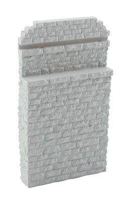 Single-Track Railroad Bridge Stone Abutment - Resin Casting -- Approximate Dimensions: 3-1/4 x 5/8 x 5-3/4&quot;  8.2 x 1.5 x 14.6cm