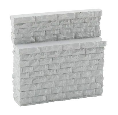 Single-Track Railroad Bridge Stone Abutment - Low - Resin Casting -- Approximate dimensions: 3-1/8 x 3/4 x 3&quot;  7.9 x 1.9 x 7.6cm