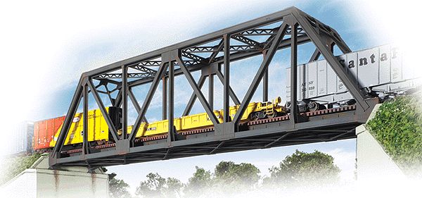 Single-Track Railroad Truss Bridge -- Kit - 20 x 3-1/4 x 5&quot;  50 x 8.1 x 12.5cm