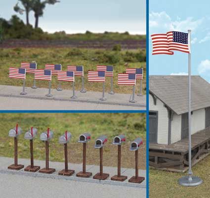 Flags (11) and Mailboxes (8) -- American Flags (48 Stars, 1912-1959)