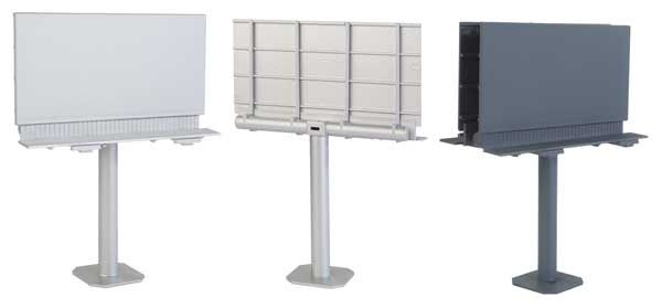 Modern Single-Post Billboard -- Kit - 3-3/8 x 4-3/8 x 2-1/16&quot;  8.6 x 11.1 x 5.2cm