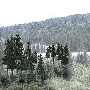 Coniferous Tree Pack - Ready Made Trees(TM), Select: 2-1/2 to 4&quot;  6.4 to 10.2cm pkg(33)