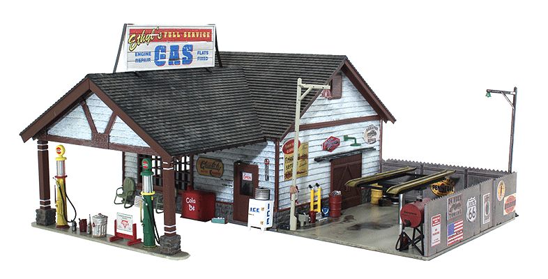 O Scale Lighted - Ethyl&#39;s Gas &amp; service
