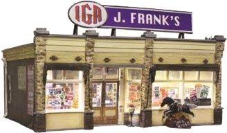 O Scale Lighted - J. Frank&#39;s Grocery