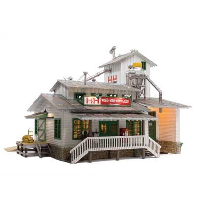 O Scale Lighted - H&amp;H Feed Mill