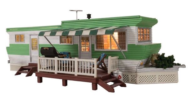 O Scale Lighted - Grillin&#39; &amp; Chillin&#39; Trailer
