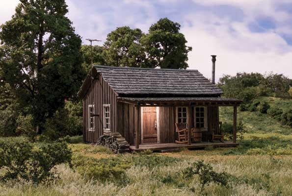 O Scale Lighted - Rustic Cabin