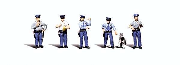 O Scale  Policement &amp; Canine Cop pkg(6)