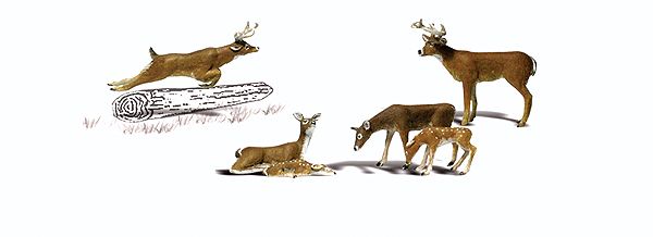 O Scale  White-Tail Deer pkg(6)