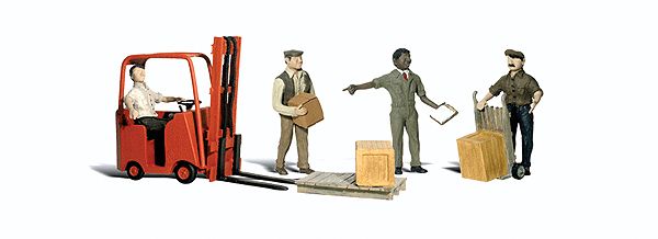 O Scale  Workers w/Forklift-pkg(4)