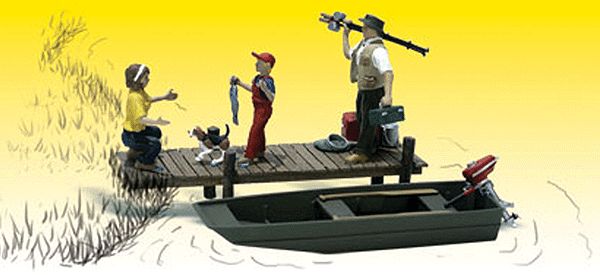 O Scale  Family Fishing pkg(3)