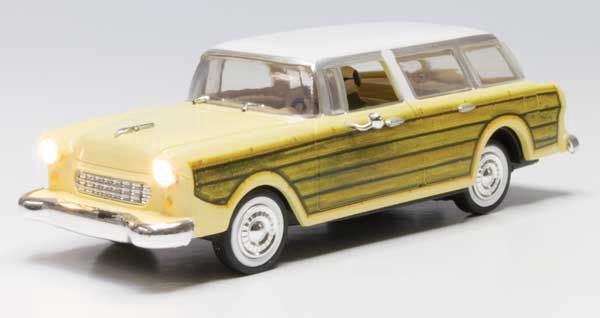 Station Wagon - Just Plug(R) Lighted Vehicle -- Yellow with Wood Sides