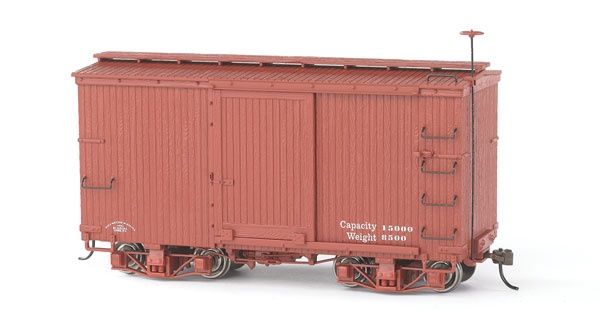 On30 - 18&#39; Wood Boxcar - Data Only (Oxide Red) pkg(2)
