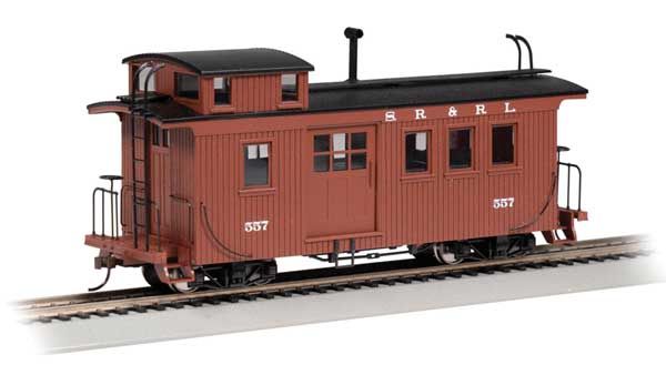 On30 - Wood Side-Door Caboose - Sandy River &amp; Rangeley Lakes #557 (orange)