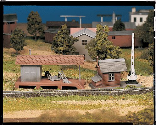 O Scale - Plasticville U.S.A.(R) Classic Kits -- Loading Platform &amp; Crossing Shanty