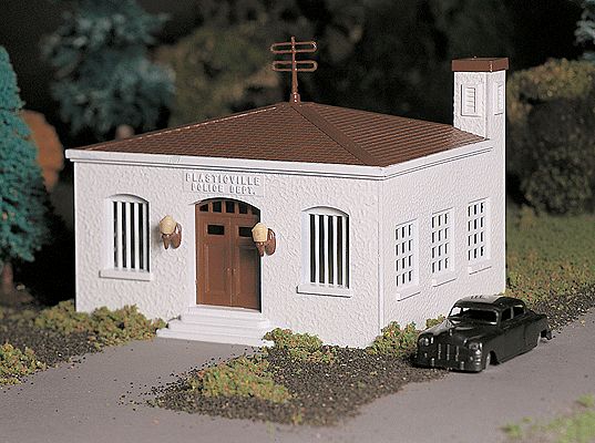 O Scale - Plasticville U.S.A.(R) Classic Kits -- Police Station w/Police Car