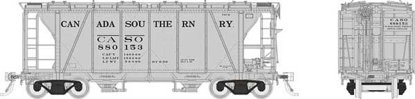 HO SCALE - Enterprise 2-Bay Covered Hopper 3-Pack, Select: Canada Southern Set #1