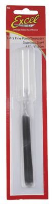 Straight Fine Point Tweezers, Select: Polished Finish