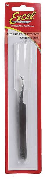 Slanted Fine Point Tweezers, Select: Polished Finish