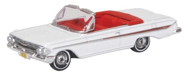 1961 Chevy Impala Convertible, Select: White, Roman Red