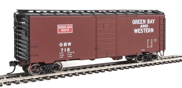40' PS-1 Boxcar - Ready to Run -- Green Bay &amp; Western #718