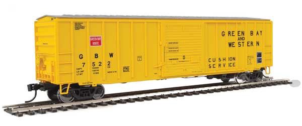 50' ACF Exterior Post Boxcar - Ready to Run -- Green Bay &amp; Western #7522