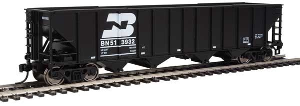 50' 100-Ton 4-Bay Hopper - Ready to Run -- Burlington Northern #513932