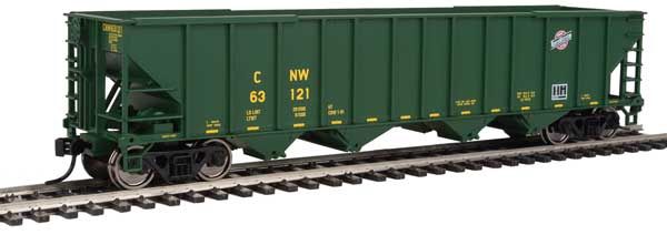 50' 100-Ton 4-Bay Hopper - Ready to Run -- Chicago &amp; North Western(TM) #63121