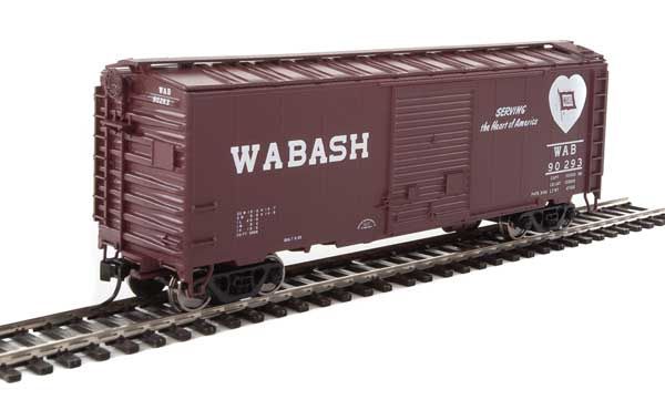 40' ACF Welded Boxcar w/8' Youngstown Door - Ready to Run -- Wabash #90293