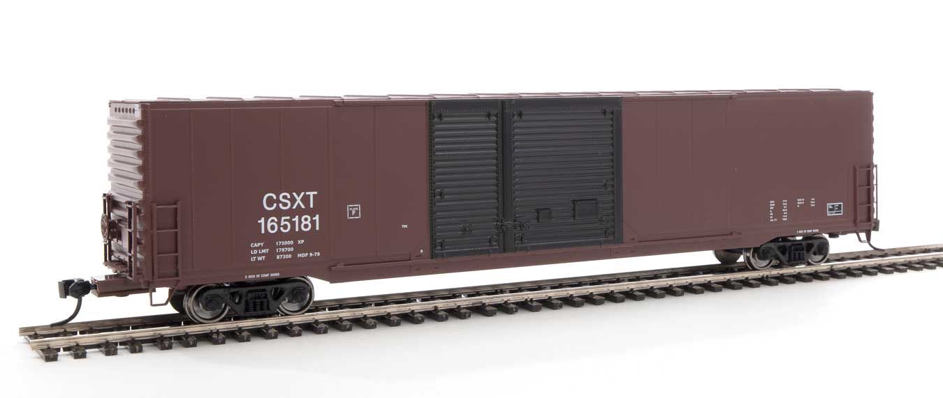 60' Pullman-Standard Auto Parts Boxcar (10' and 6' doors) - Ready to Run -- CSX Transportation #165181