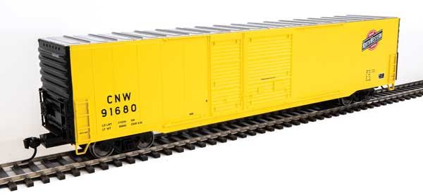 60' Pullman-Standard Auto Parts Boxcar (10' and 6' doors) - Ready to Run -- Chicago &amp; North Western(TM) #91680