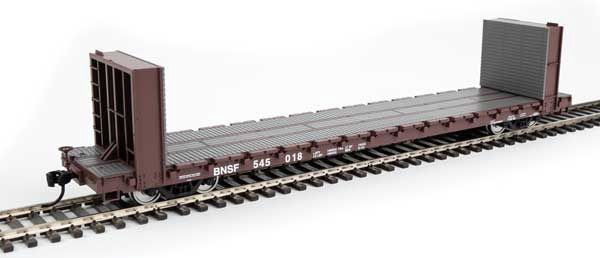 60' Pullman-Standard Bulkhead Flatcar (48' IL) - Ready to Run -- BNSF #545018