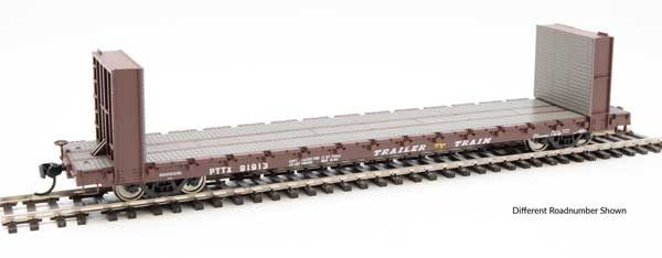 60' Pullman-Standard Bulkhead Flatcar (48' IL) - Ready to Run -- Trailer Train #91976