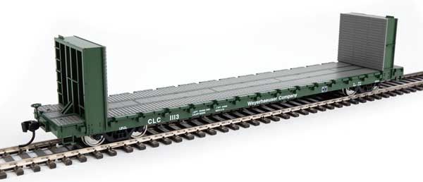 60' Pullman-Standard Bulkhead Flatcar (48' IL) - Ready to Run -- Weyerhaeuser #1113