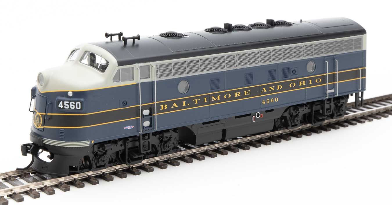EMD F7 A - Standard DC -- Baltimore &amp; Ohio #4560 (gray, blue, black, dulux)