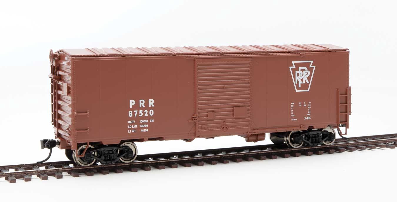 40' ACF Modernized Welded Boxcar w/8' Youngstown Door - Ready to Run -- Pennsylvania Railroad #87520