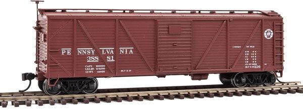 40' Single-Sheathed Composite ARA Boxcar with Murphy Ends - Ready To Run -- Pennsylvania Railroad #38881 (Boxcar Red, Circle Keystone Logo)